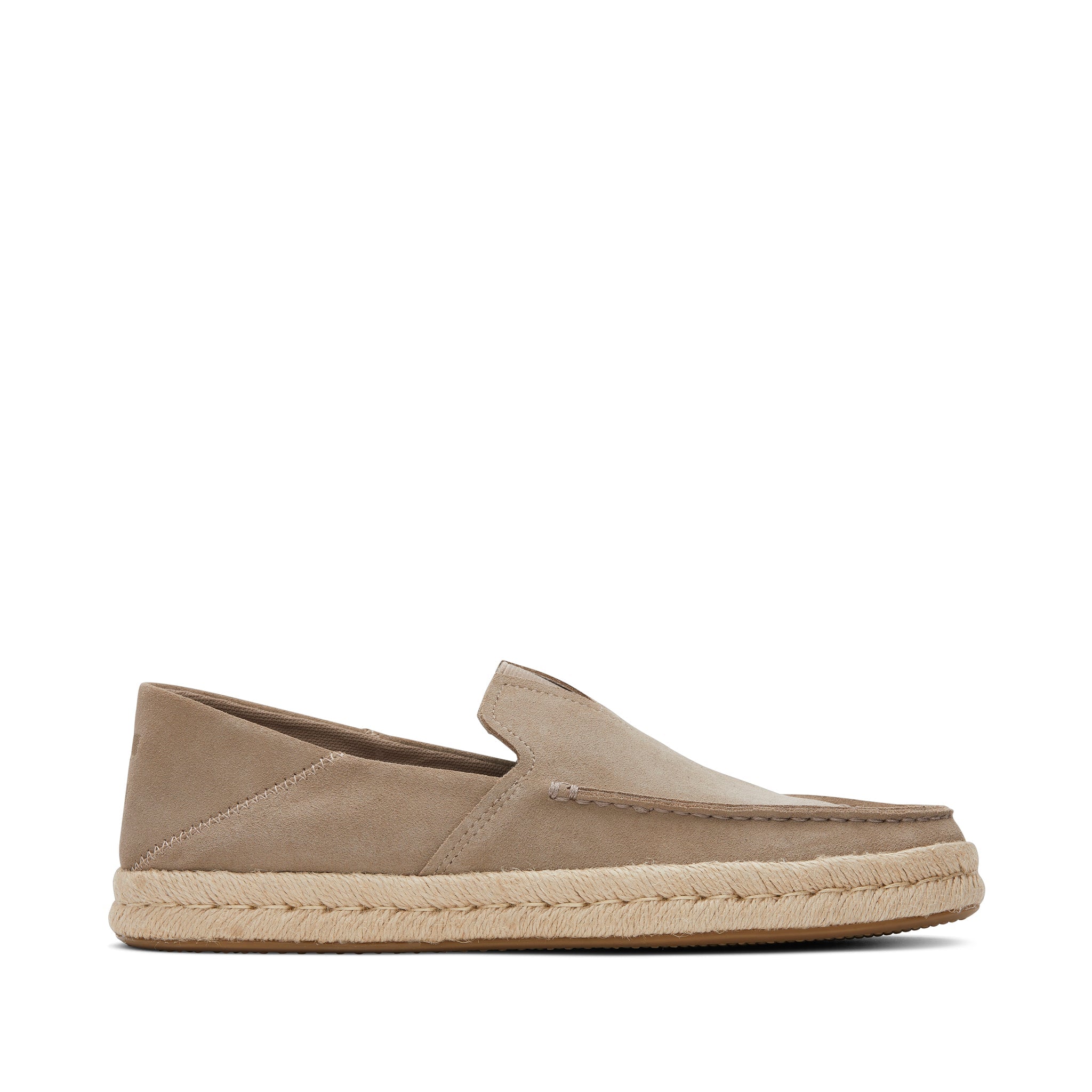 Alonso Taupe Suede Rope Loafer Side View