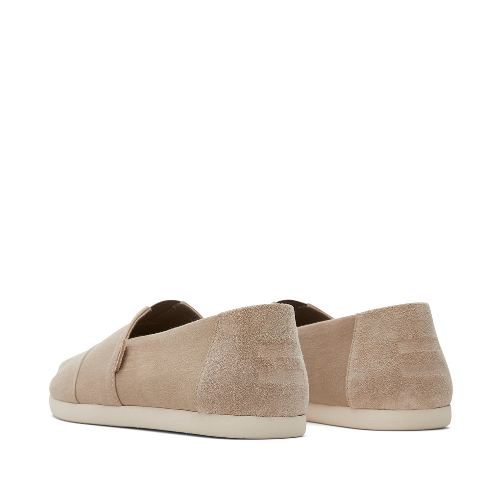 Alpargata Taupe Suede Brushed Twill Back View