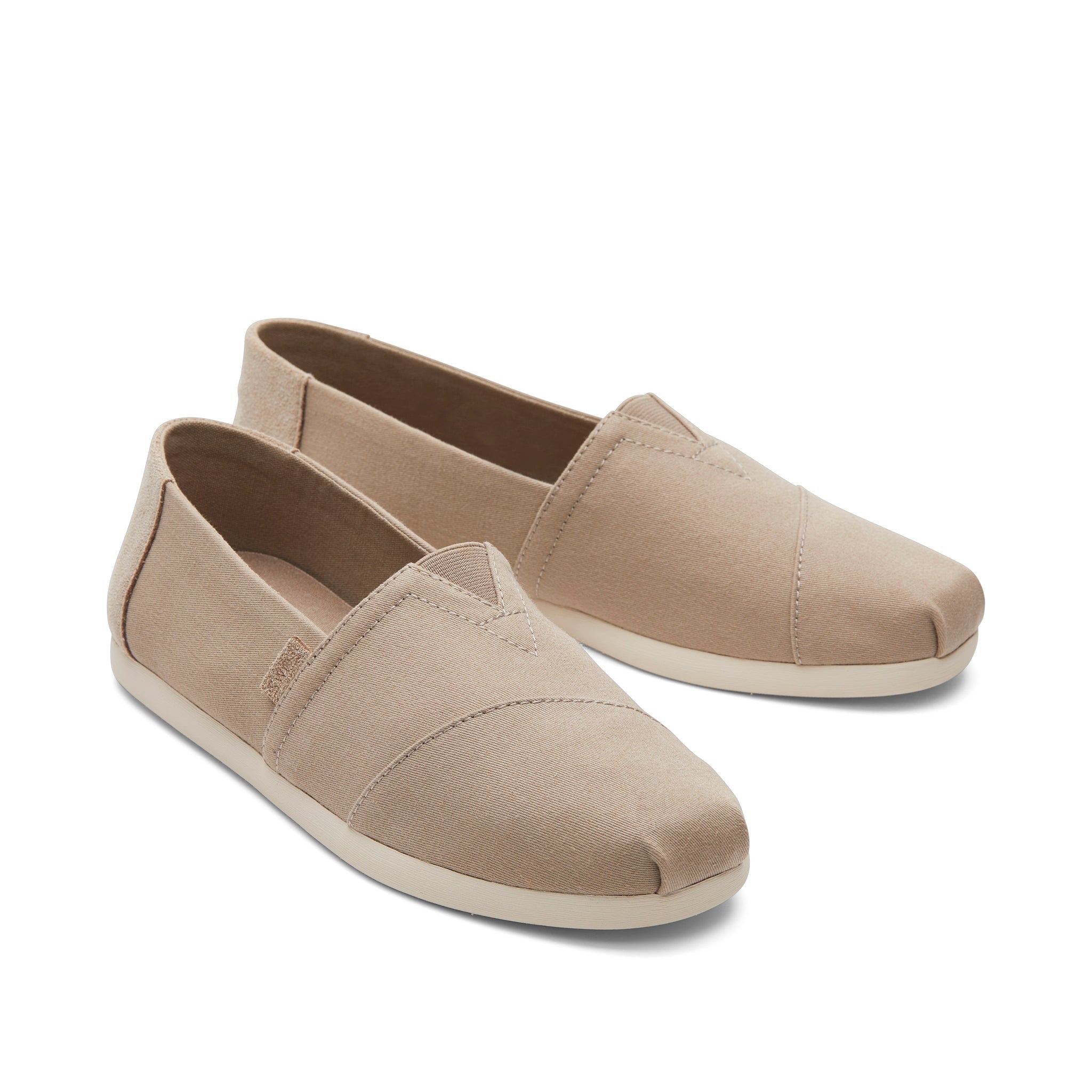 Alpargata Taupe Suede Brushed Twill Front View