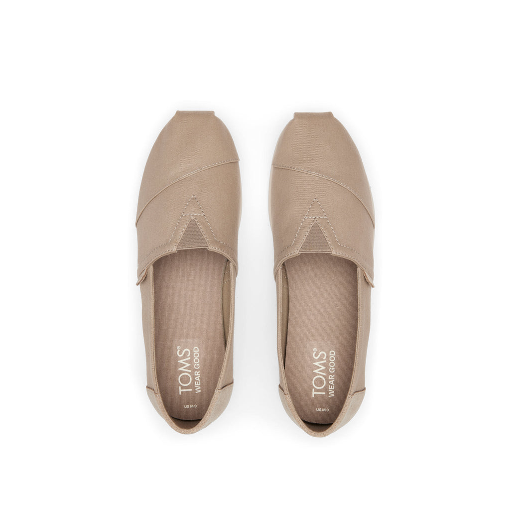 Alpargata Taupe Suede Brushed Twill Top View