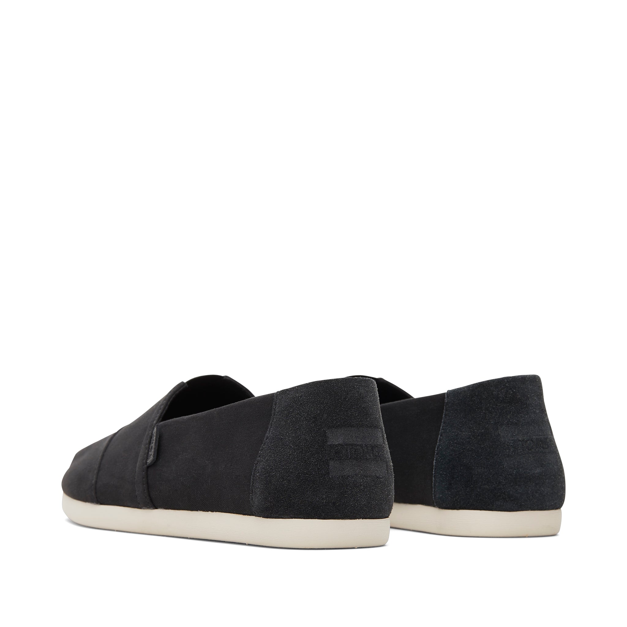 Alpargata Black Suede Brushed Twill Back View