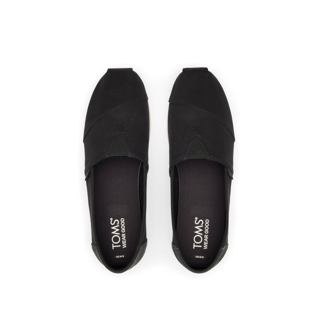 Alpargata Black Suede Brushed Twill Top View