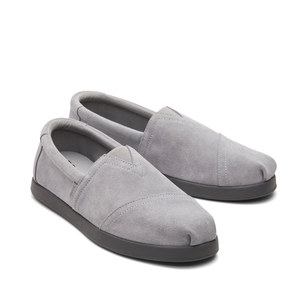 Alp Fwd Grey Distressed Suede Front View