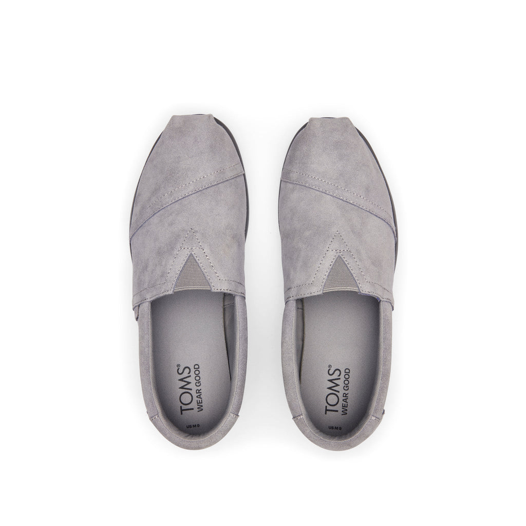 Alp Fwd Grey Distressed Suede Top View