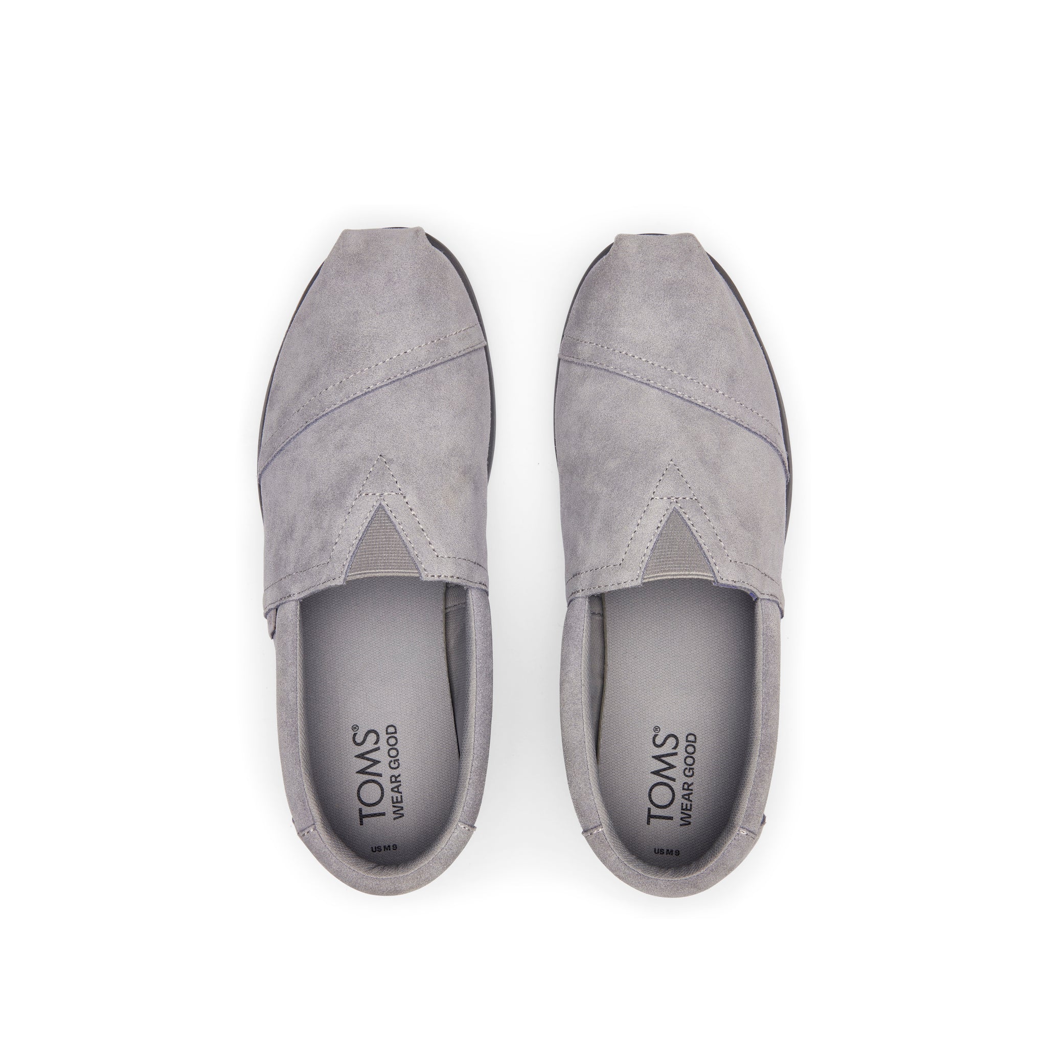 Alp Fwd Grey Distressed Suede Top View