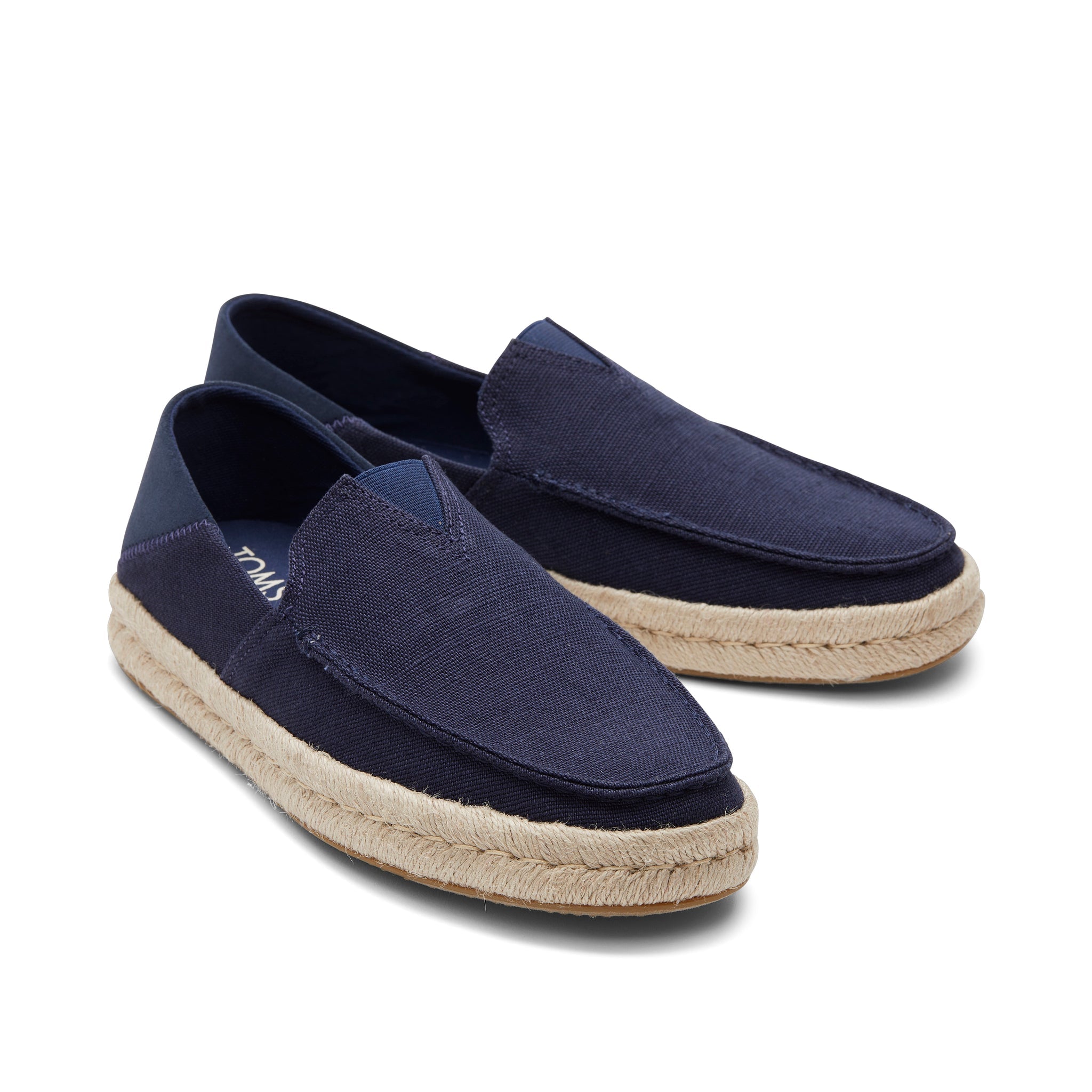 Alonso Navy Heritage Canvas Rope Loafer Front View