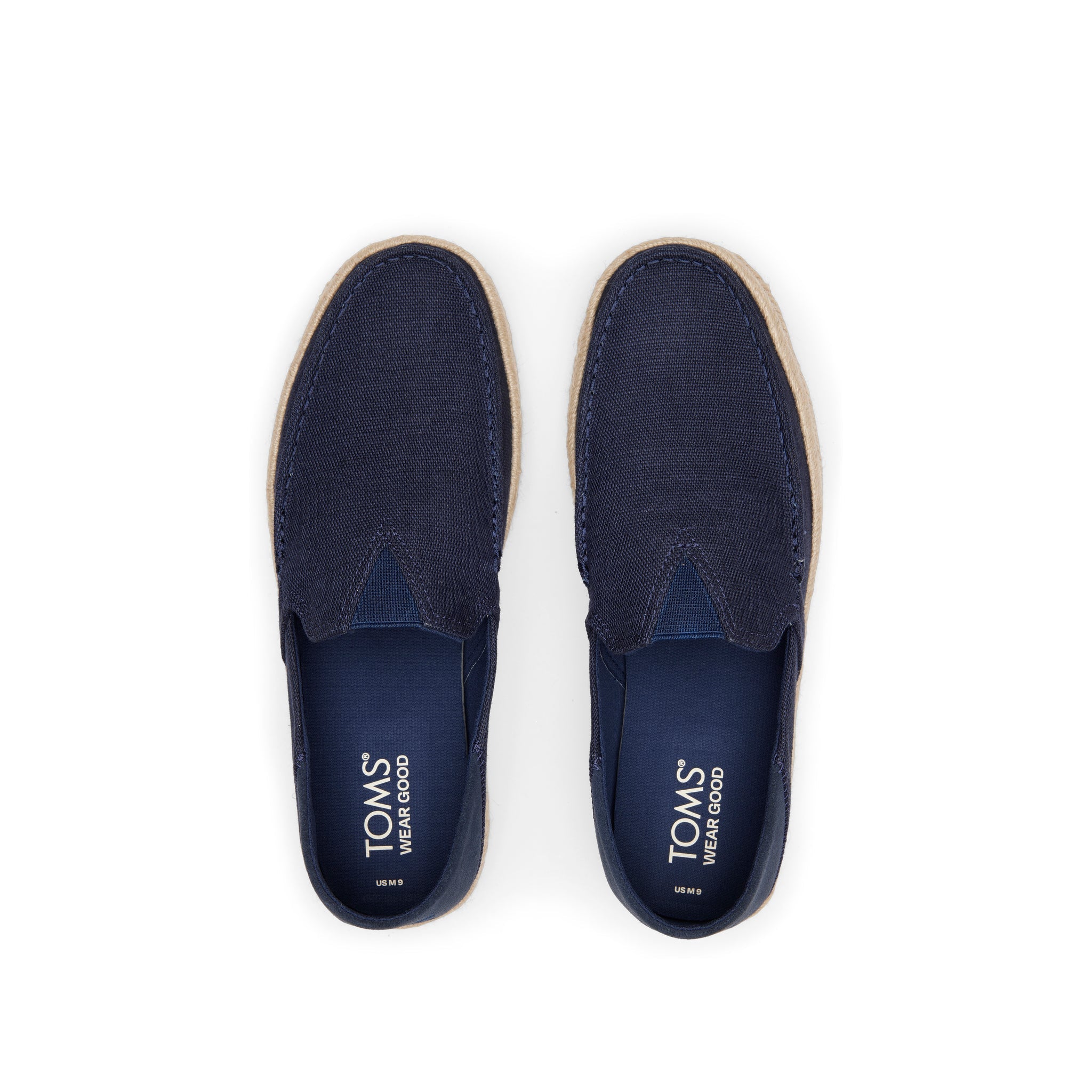 Alonso Navy Heritage Canvas Rope Loafer Top View