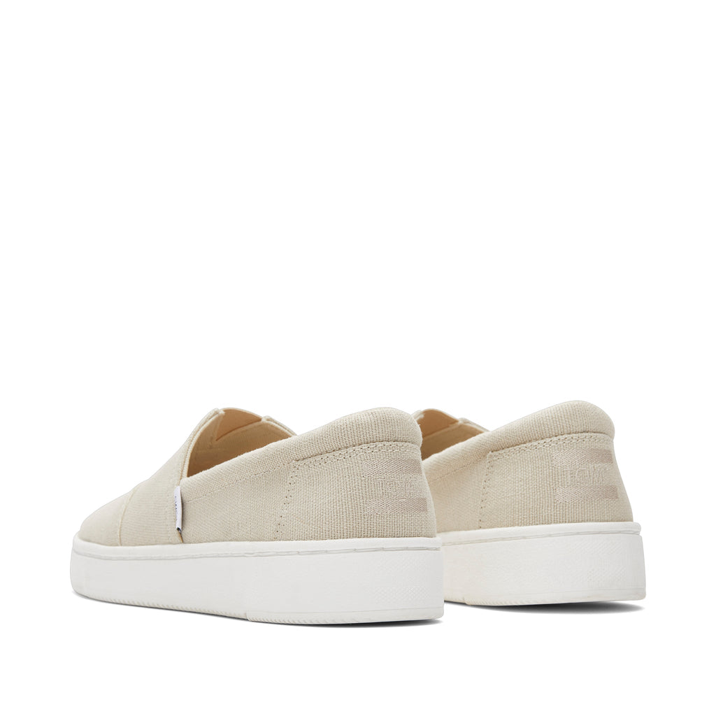 TRVL LITE Alpargata Cream Slip On Sneaker Back View