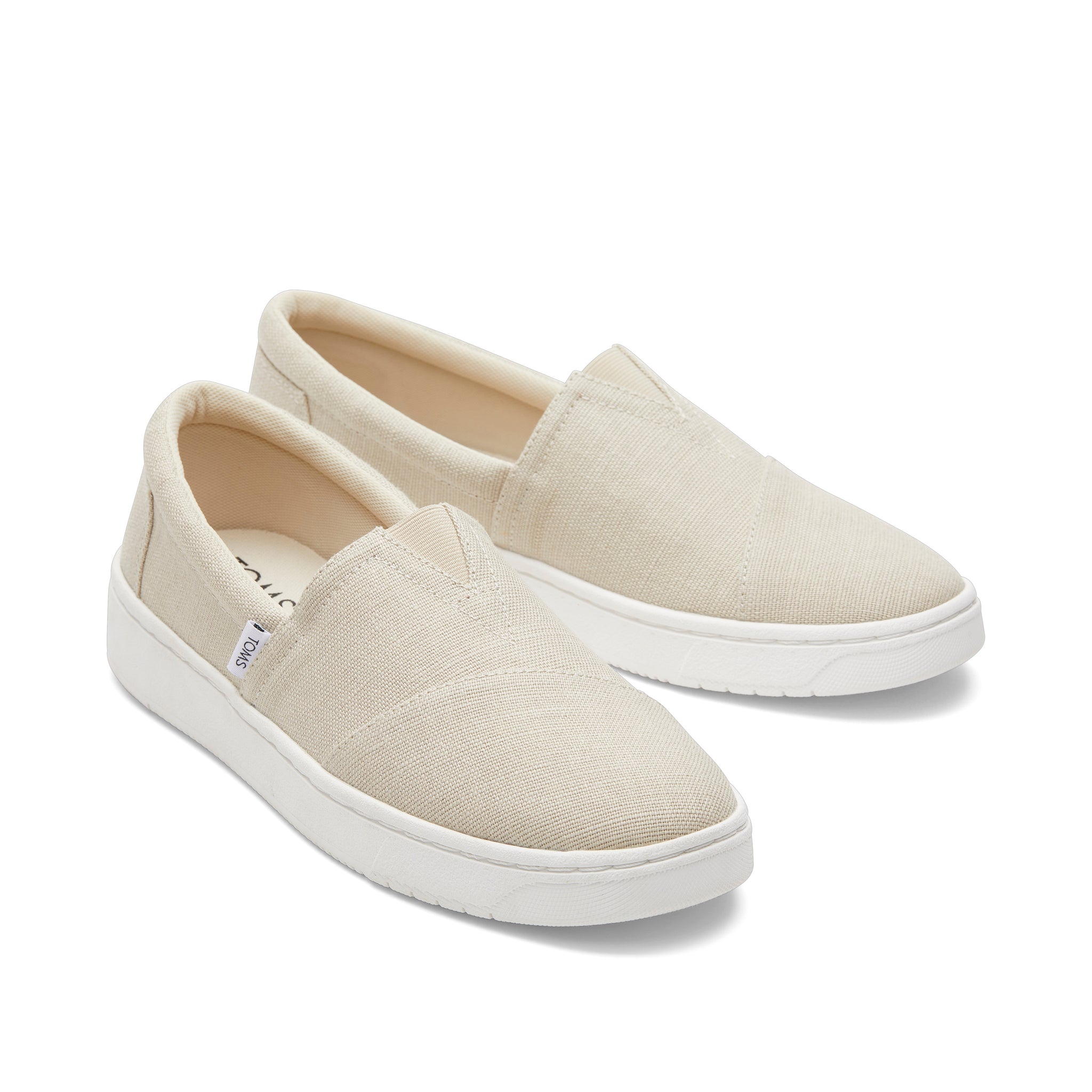 TRVL LITE Alpargata Cream Slip On Sneaker Front View