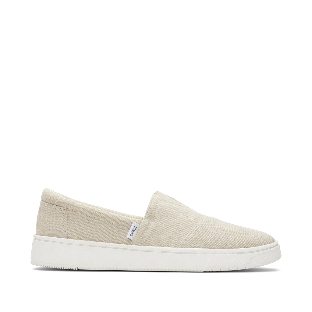 TRVL LITE Alpargata Cream Slip On Sneaker Side View