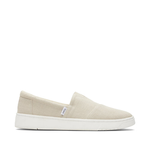 TRVL LITE Alpargata Cream Slip On Sneaker Side View