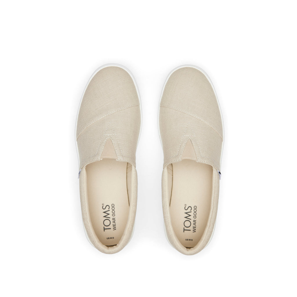 TRVL LITE Alpargata Cream Slip On Sneaker Top View