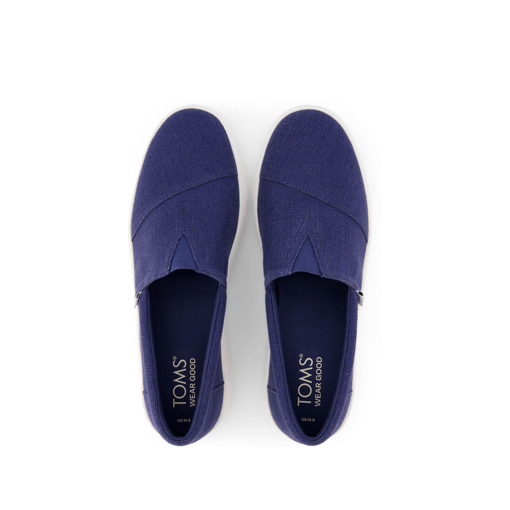 TRVL LITE Alpargata Blue Slip On Sneaker Top View