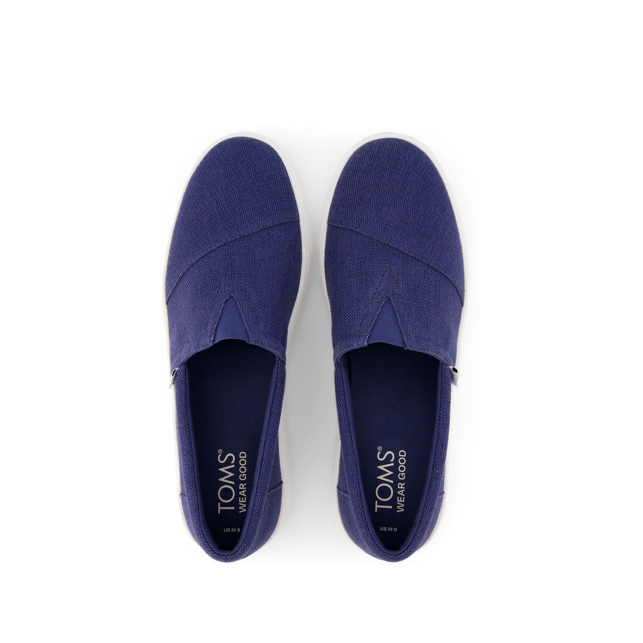 TRVL LITE Alpargata Blue Slip On Sneaker Top View