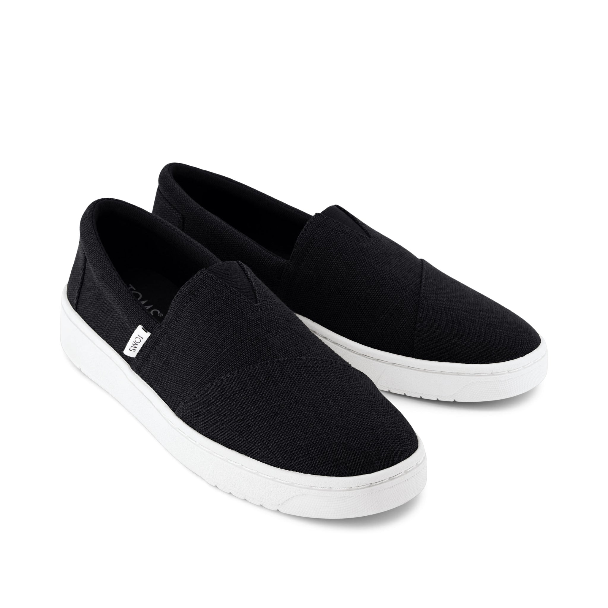 TRVL LITE Alpargata Black Slip On Sneaker Front View