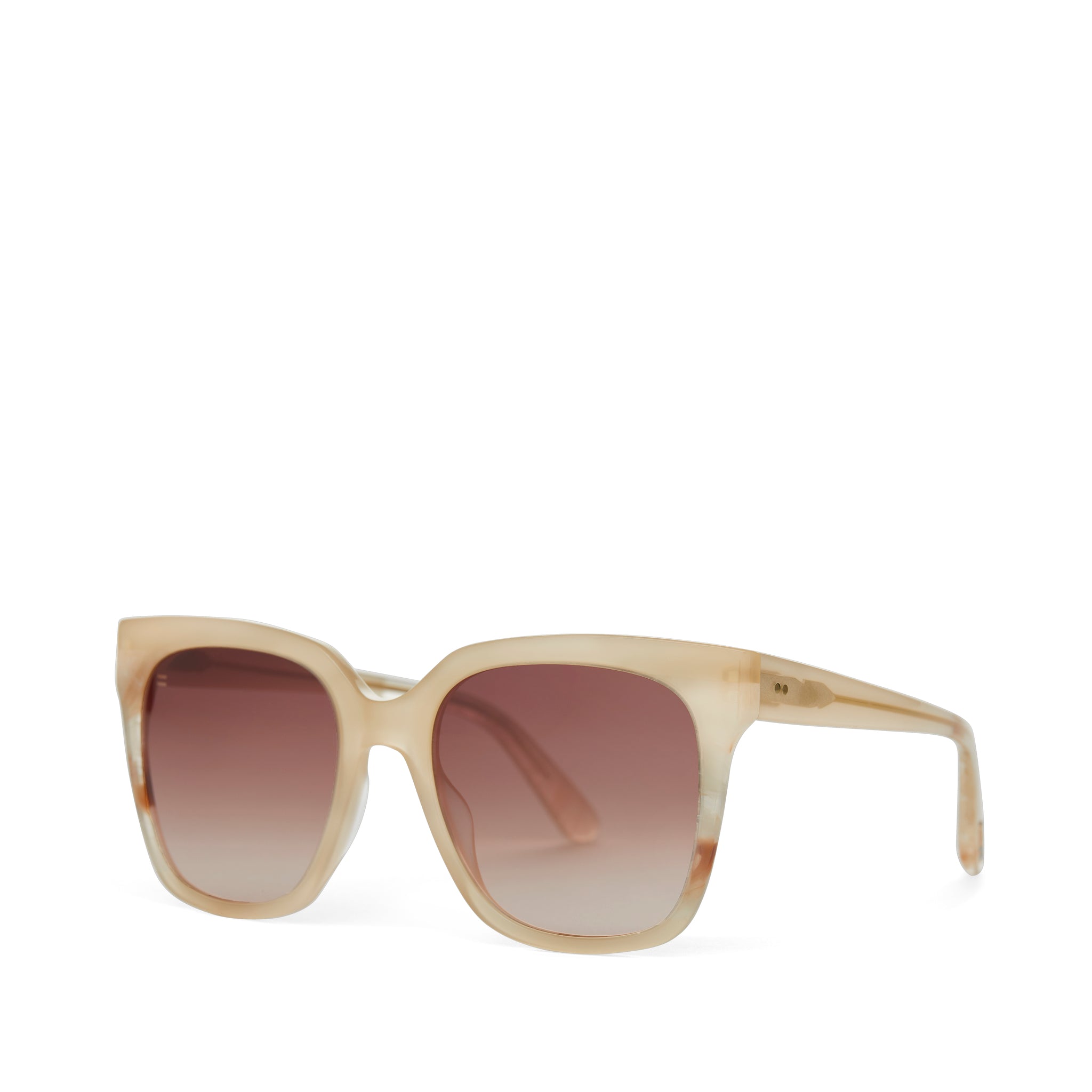 Natasha Oatmilk Latte Handcrafted Sunglasses Side View