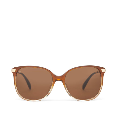 Sandela 201 Cappuccino Champagne Fade Handcrafted Sunglasses Front View