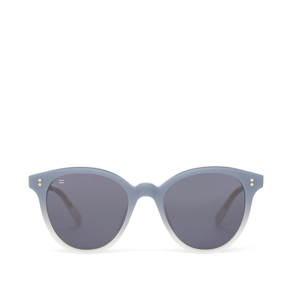 Aaryn Chalky Blue Fade Handcrafted Sunglasses Front View