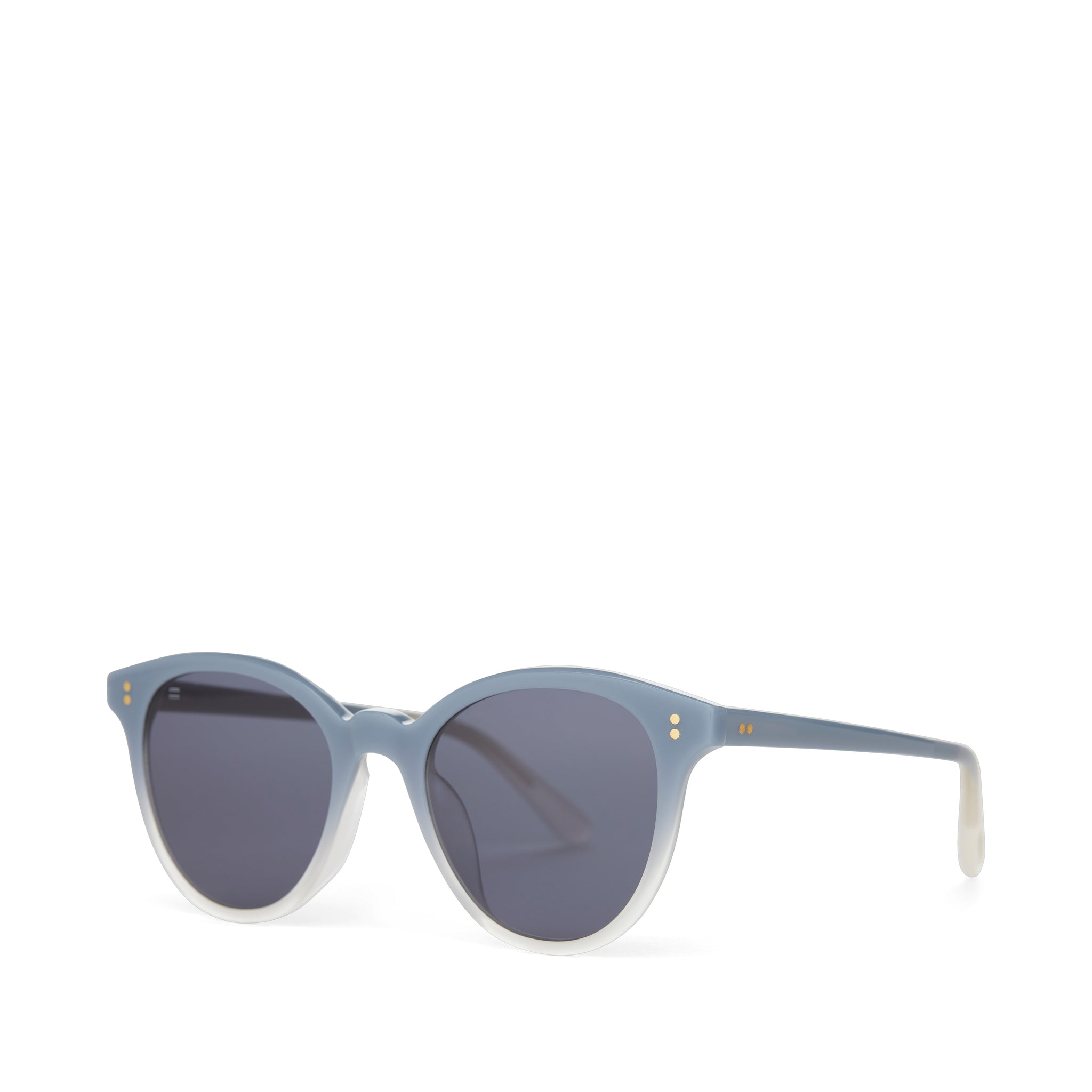 Aaryn Chalky Blue Fade Handcrafted Sunglasses Side View