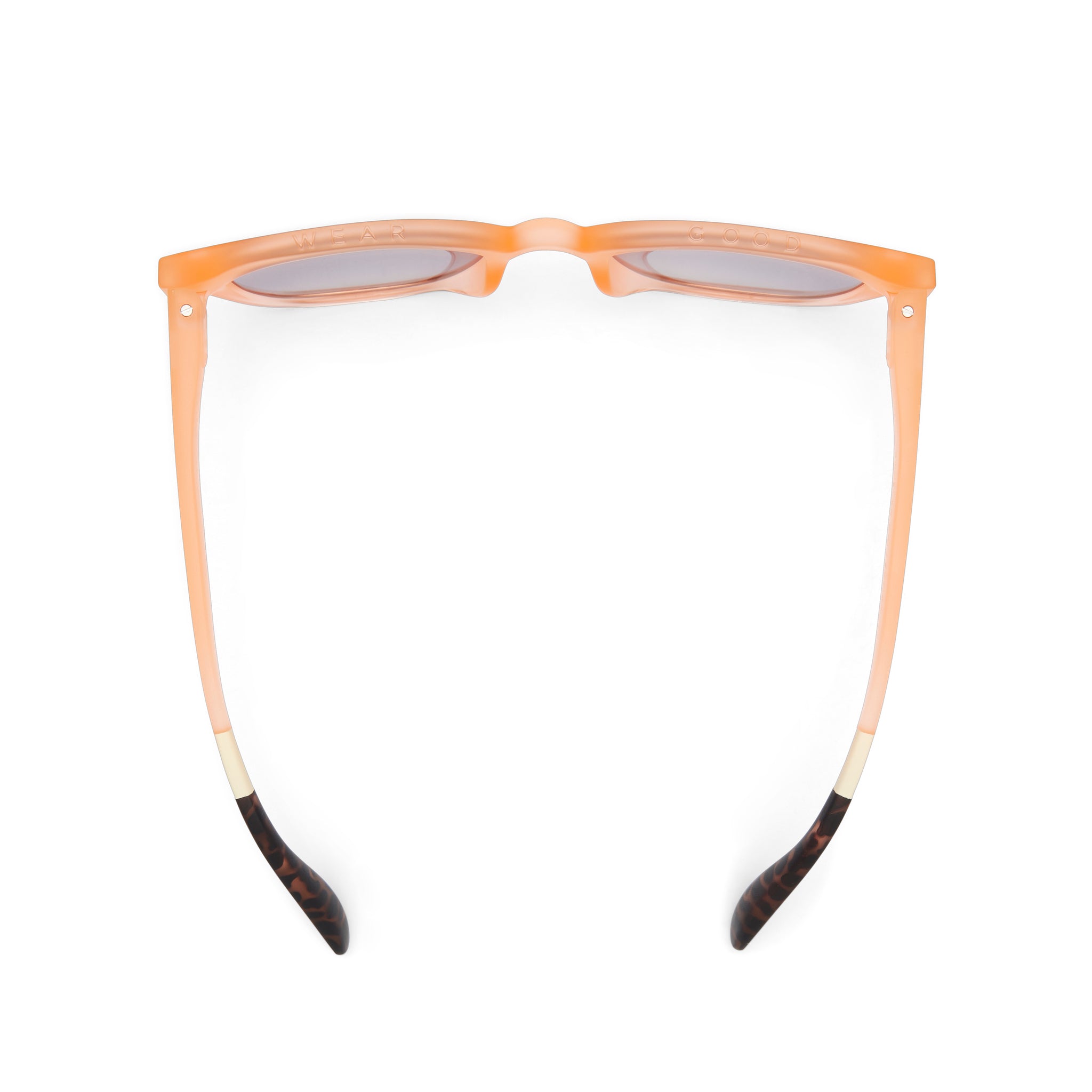Juniper Peach Traveler Sunglasses Top View