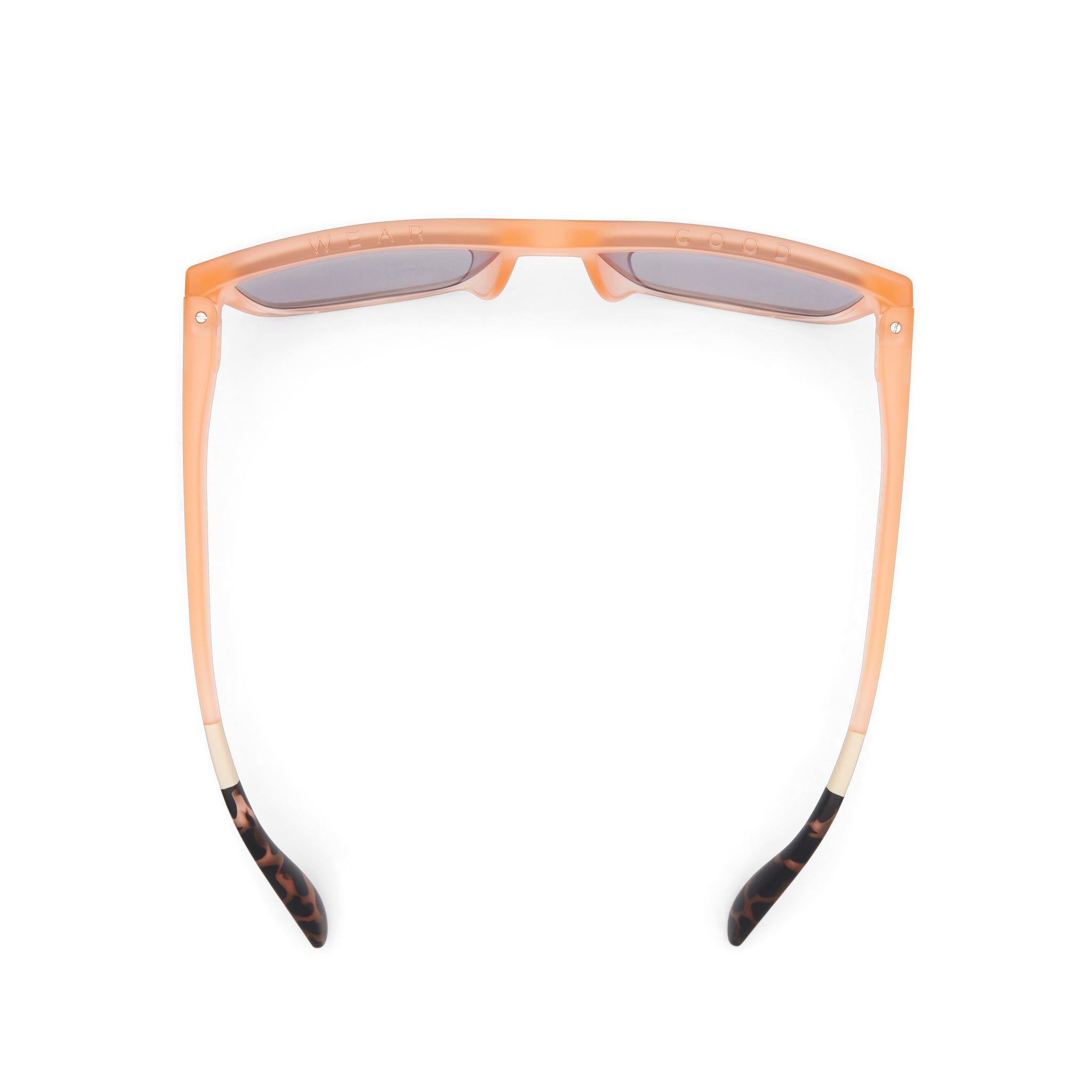 Jett Peach Traveler Sunglasses Top View