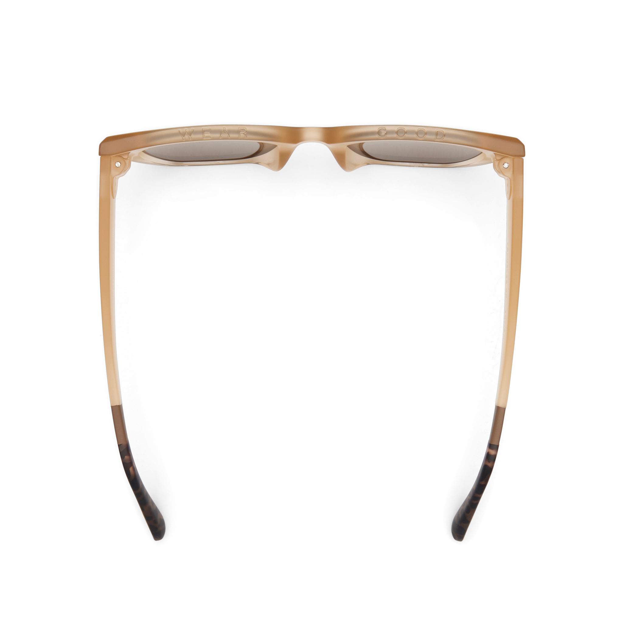 Sydney Oatmilk Crystal Fade Traveler Sunglasses Top View