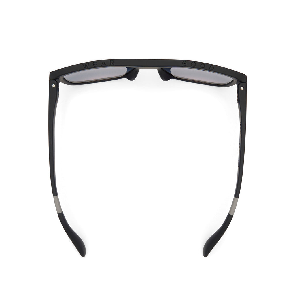 Jett Matte Black Traveler Sunglasses Top View