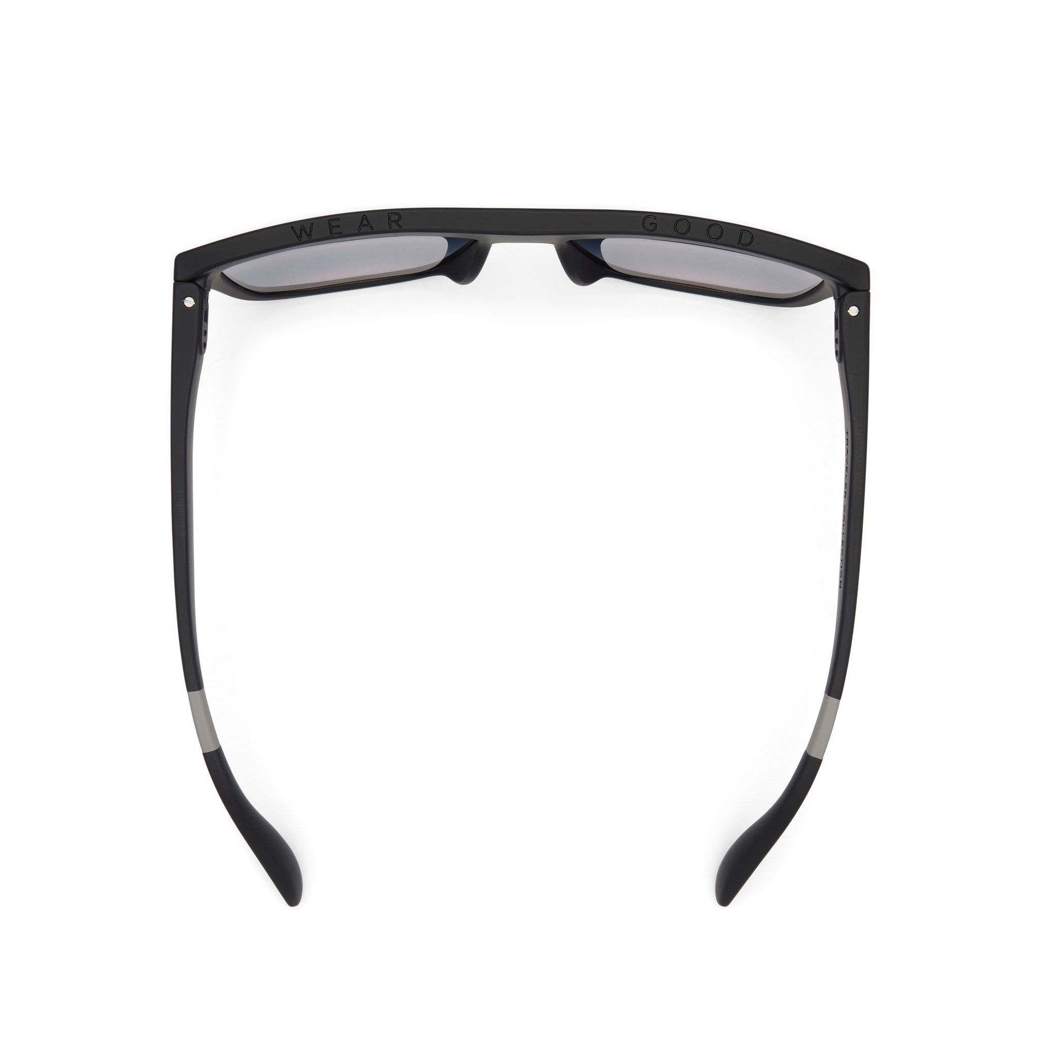 Jett Matte Black Traveler Sunglasses Top View