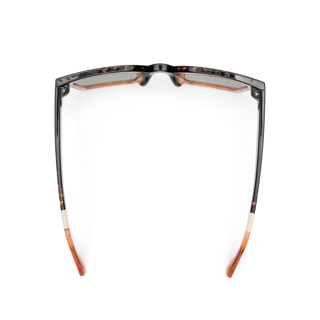 Adelaide Tortoise Apricot Fade Traveler Sunglasses Top View