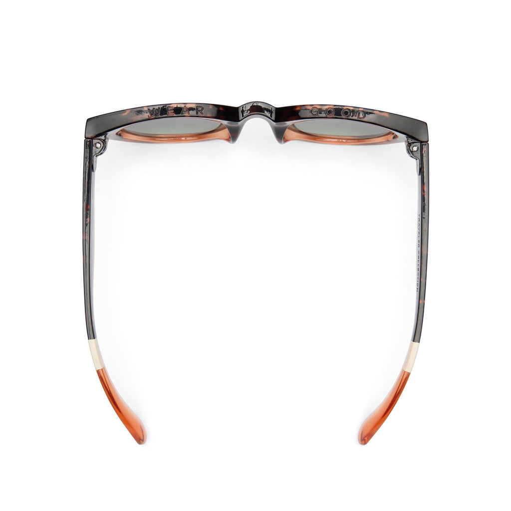 Florentin Blonde Tortoise Apricot Fade Traveler Sunglasses Top View