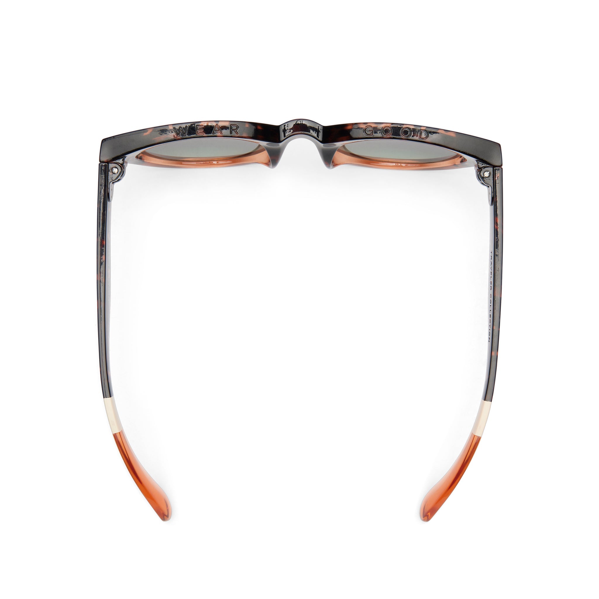 Florentin Blonde Tortoise Apricot Fade Traveler Sunglasses Top View