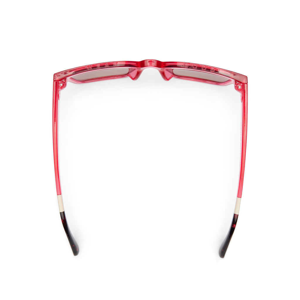 Adelaide Pink Crystal Traveler Sunglasses Top View