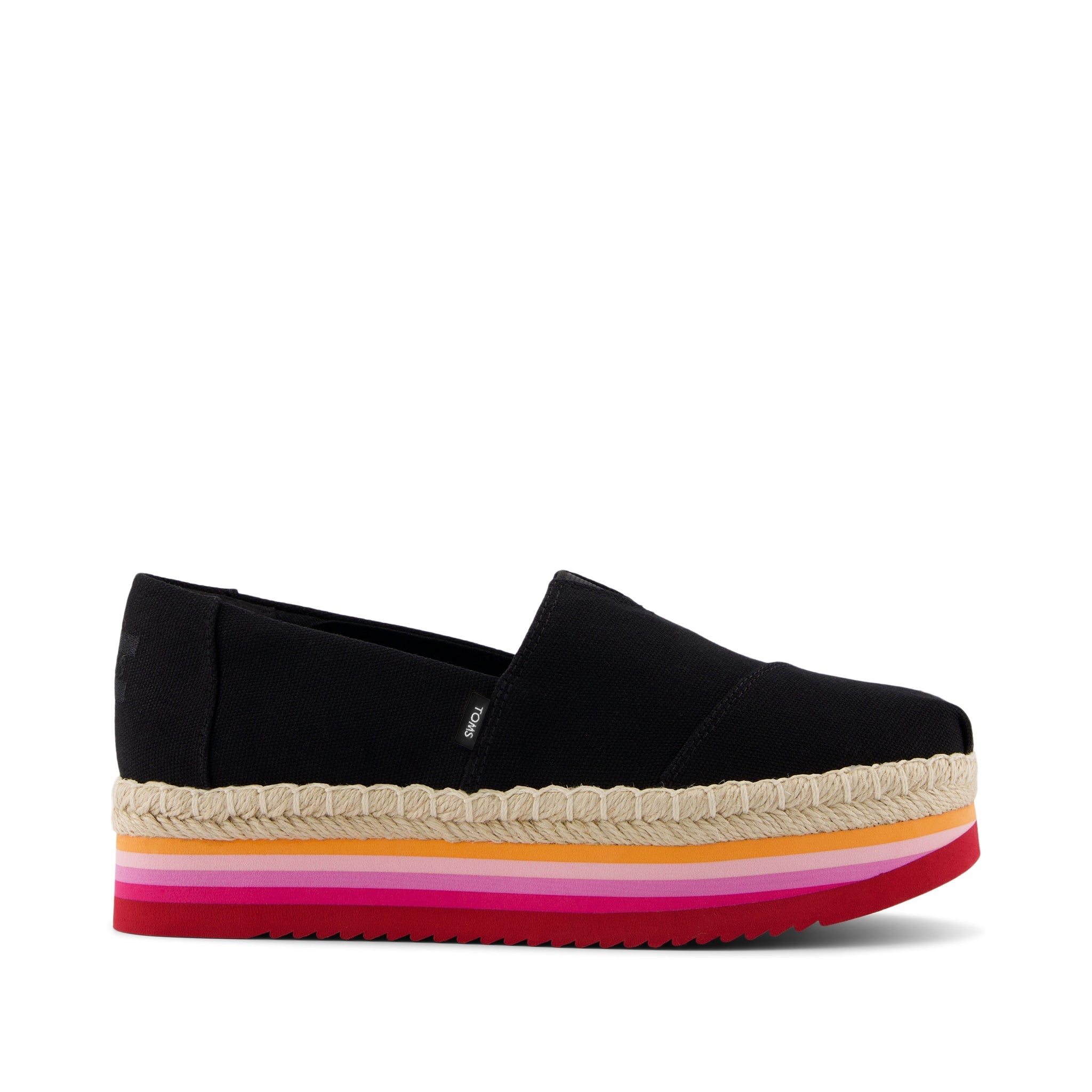 Alpargata Platform Rope High Black Espadrille Side View