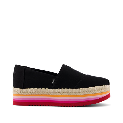 Alpargata Platform Rope High Black Espadrille Side View