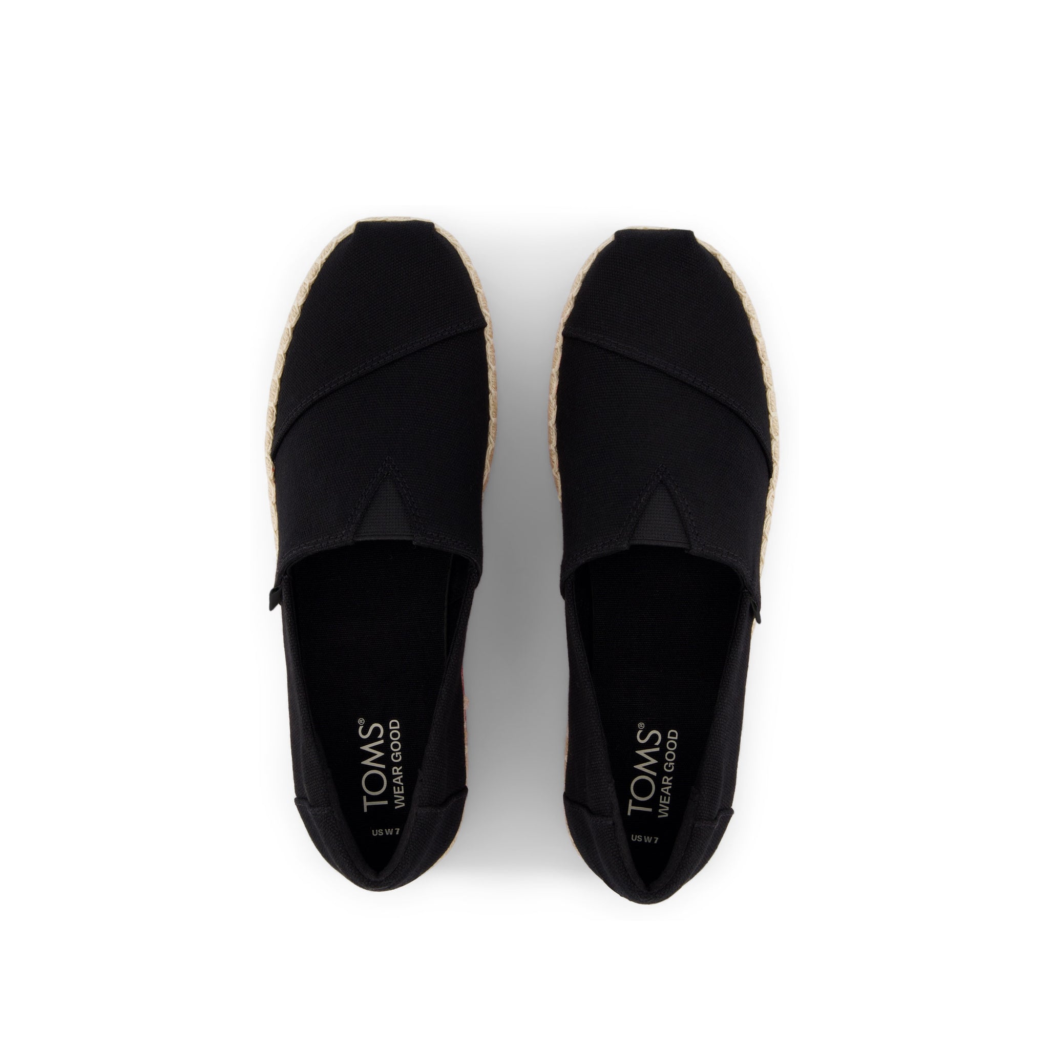 Alpargata Platform Rope High Black Espadrille Top View