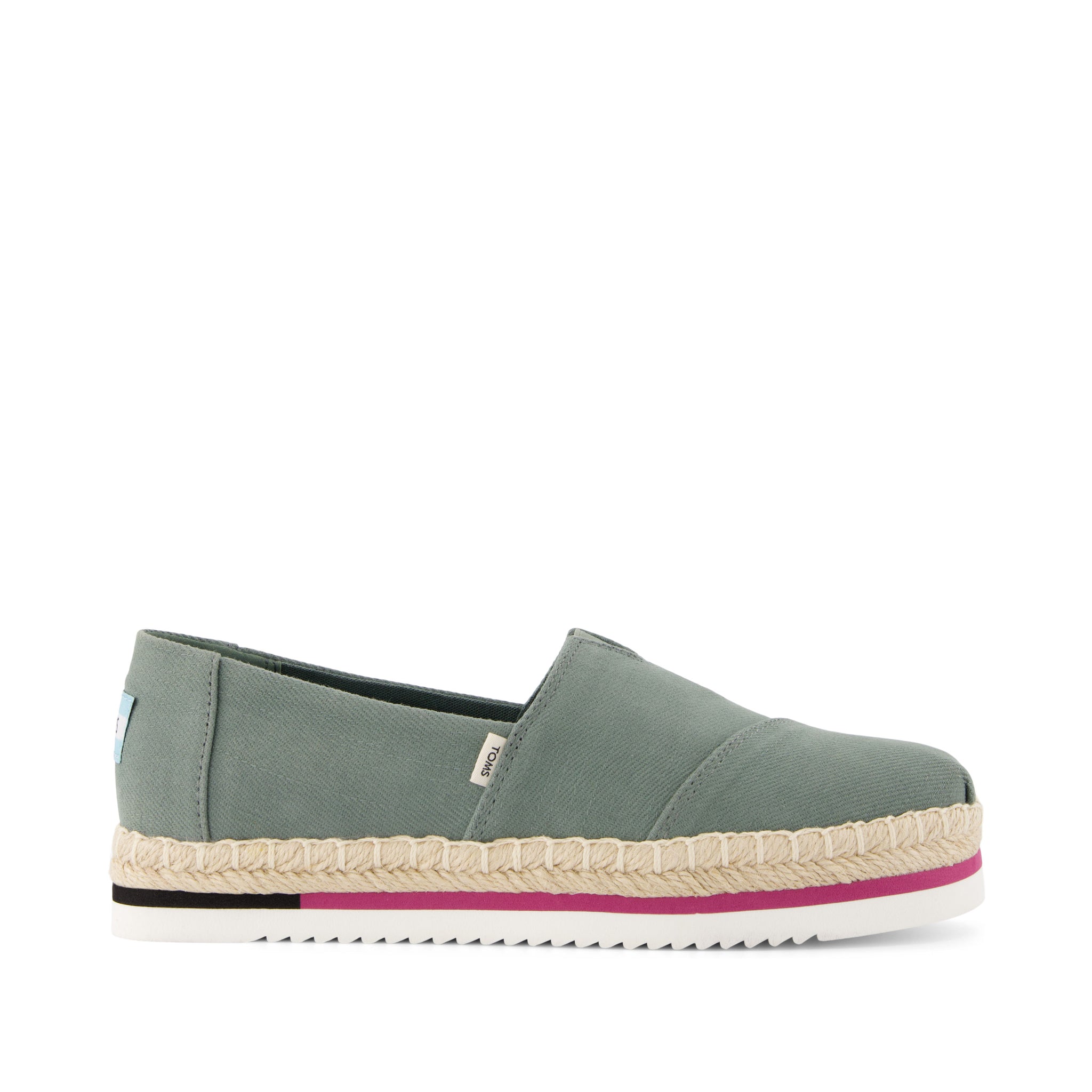 Alpargata Platform Rope Olive Espadrille Side View