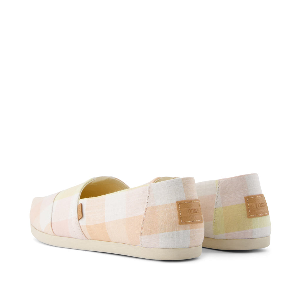 Alpargata Yellow Picnic Plaid Back View