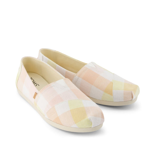 Alpargata Yellow Picnic Plaid Front View