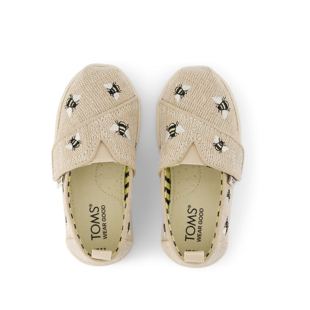 Alpargata Embroidered Bees Toddler Shoe Top View