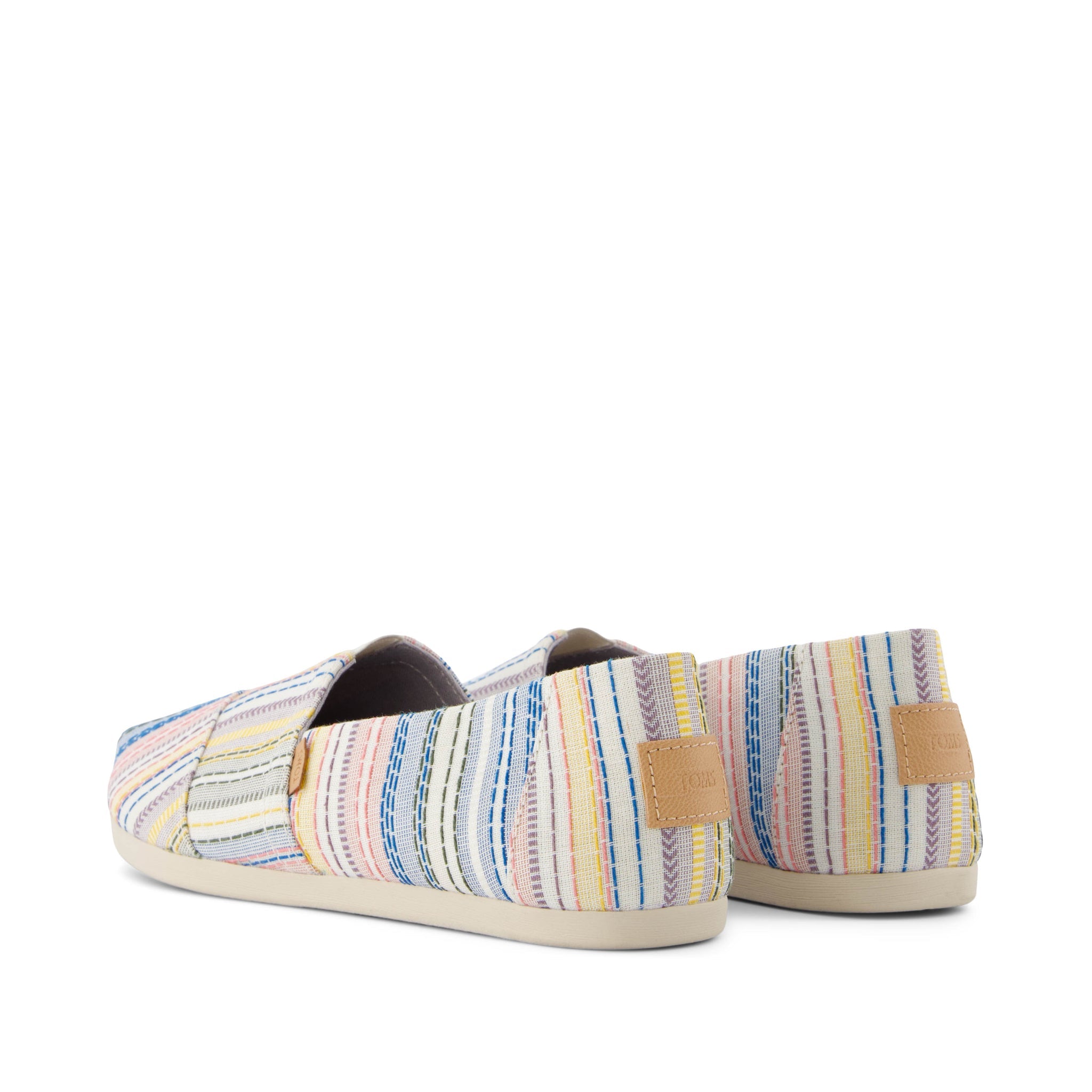 Alpargata Grey Stitched Stripes Back View