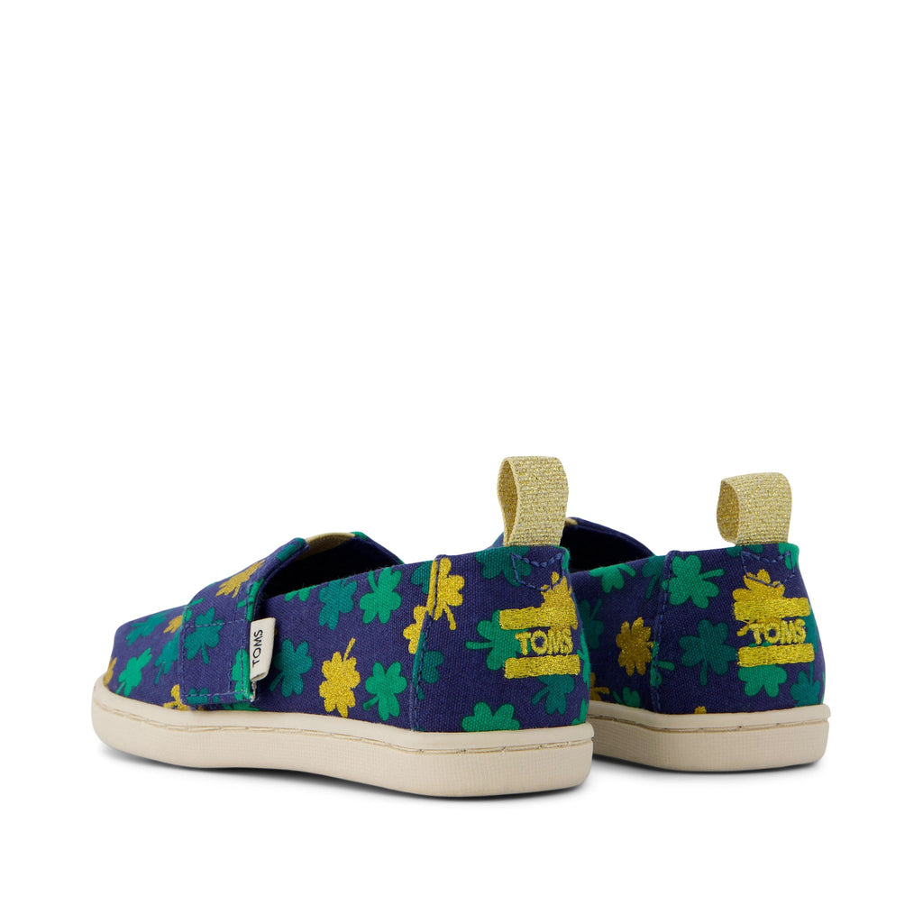 Alpargata Lucky Shimmer Clovers Toddler Shoe Back View