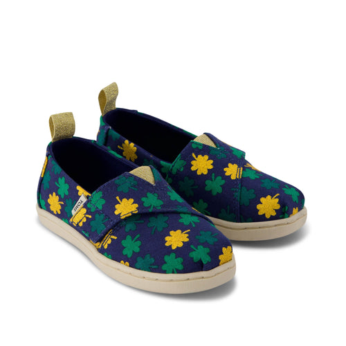 Alpargata Lucky Shimmer Clovers Toddler Shoe Front View