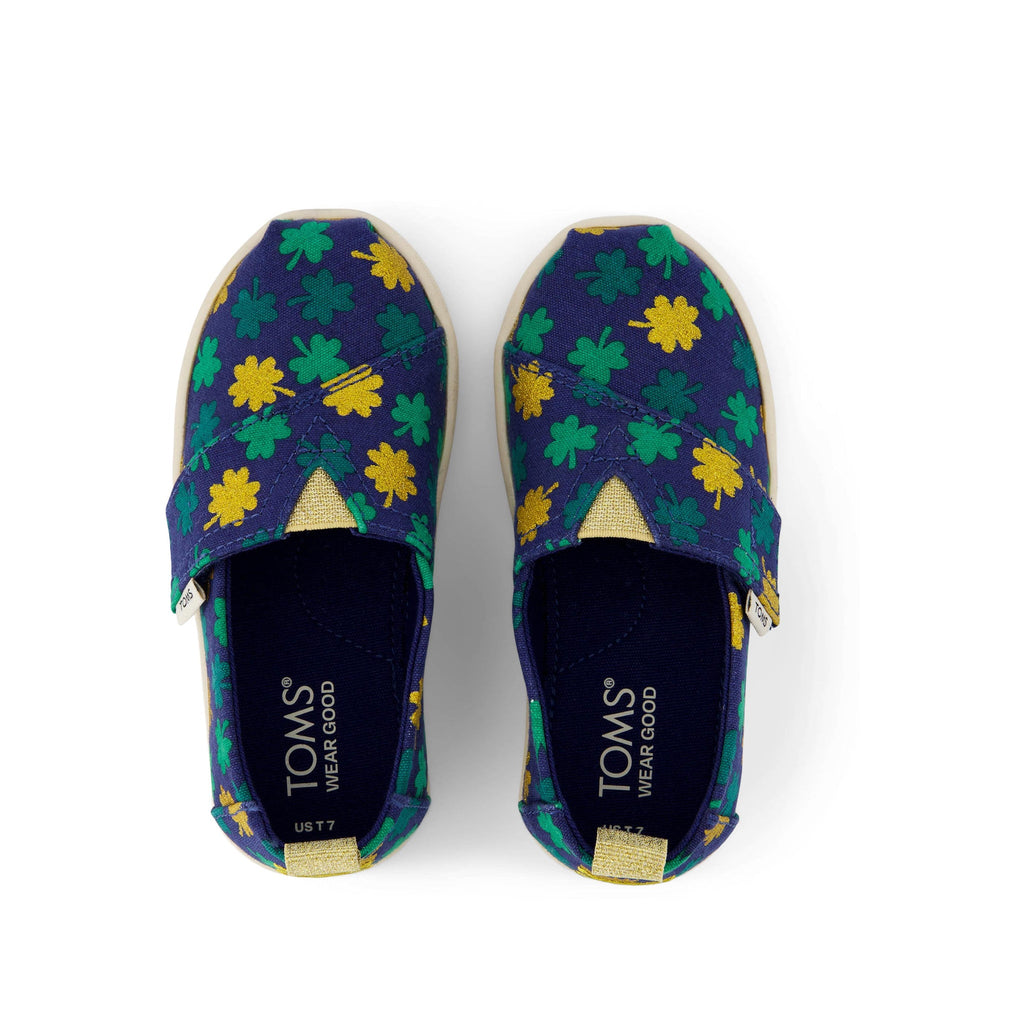 Alpargata Lucky Shimmer Clovers Toddler Shoe Top View