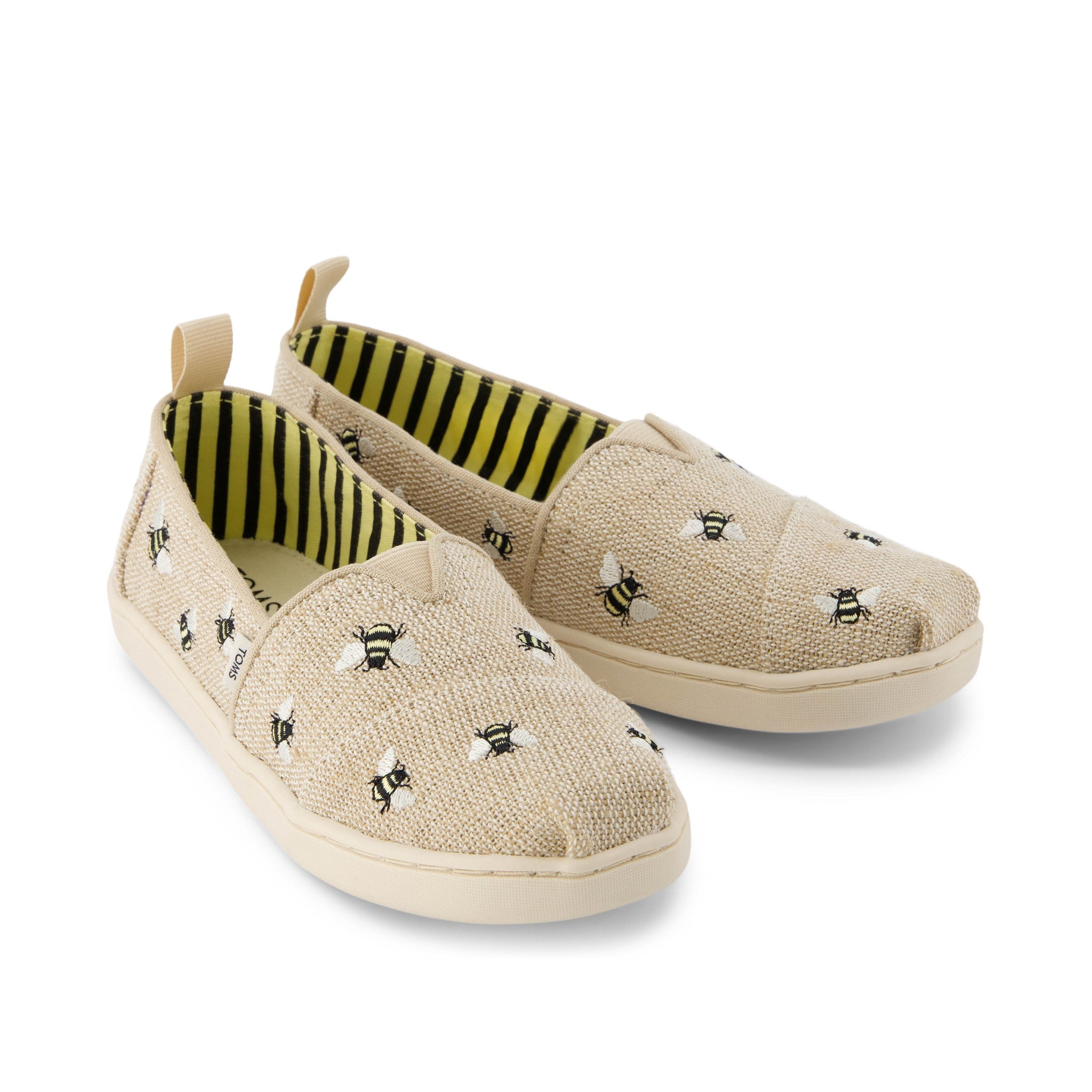 Youth Alpargata Embroidered Bees Kids Shoe Front View