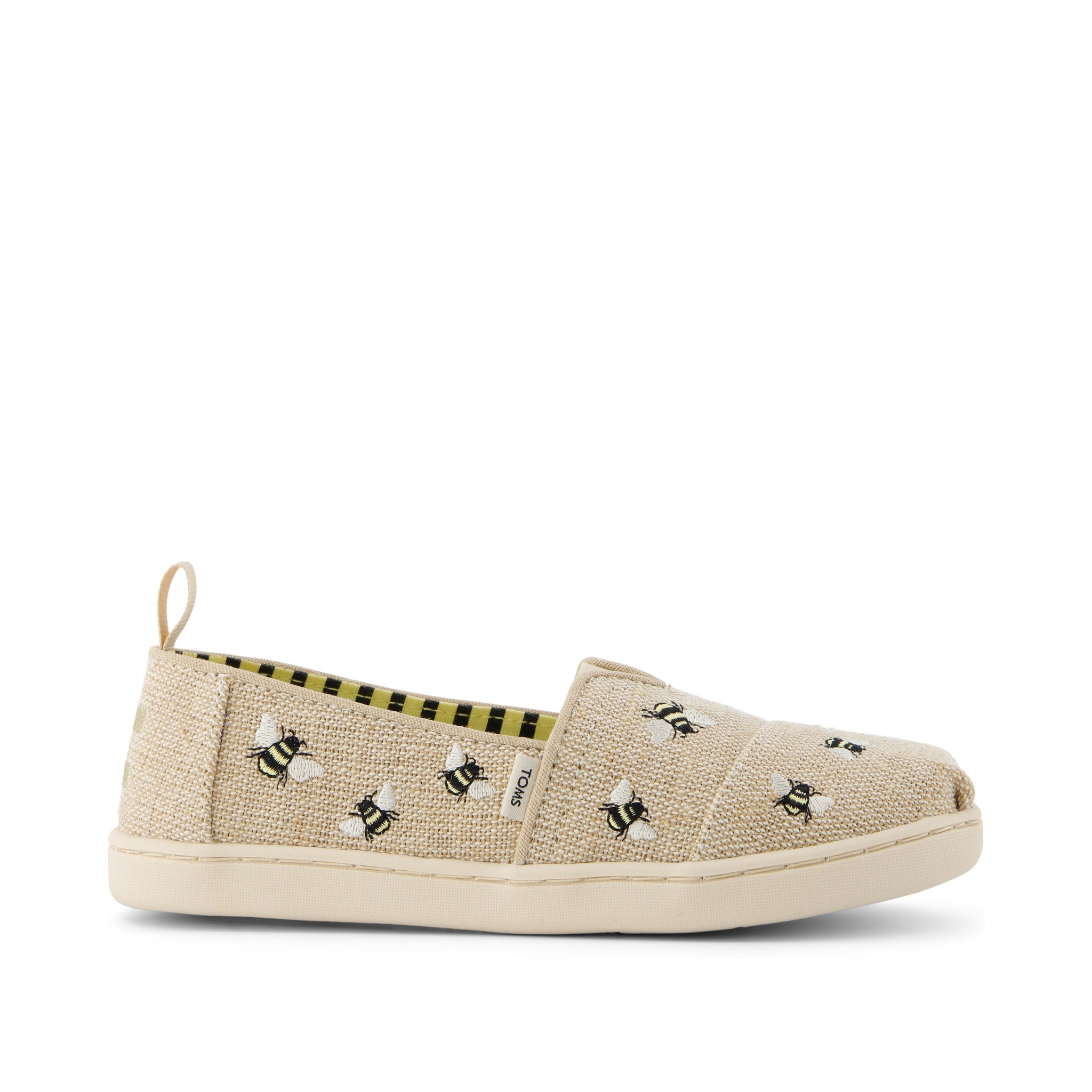 Youth Alpargata Embroidered Bees Kids Shoe Side View