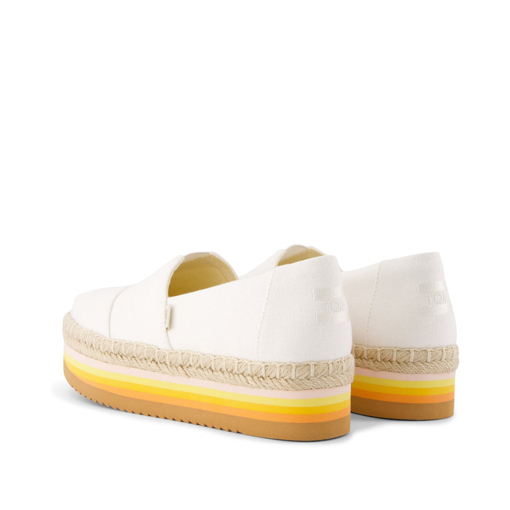 Alpargata Platform Rope High White Espadrille Back View