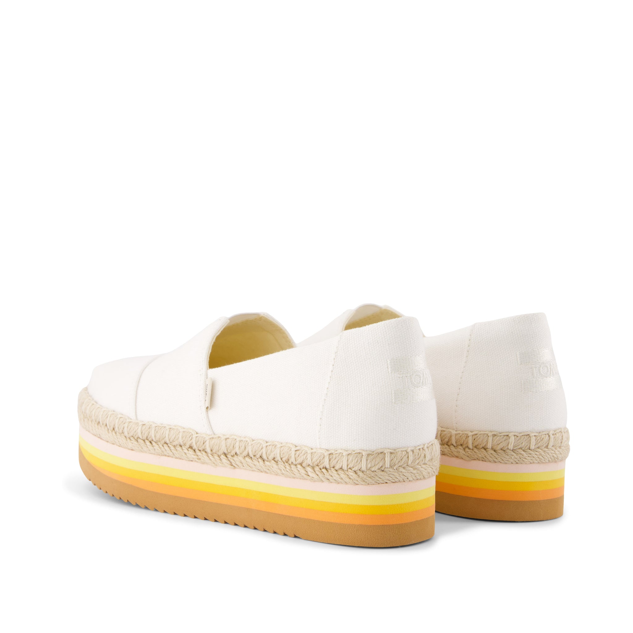 Alpargata Platform Rope High White Espadrille Back View