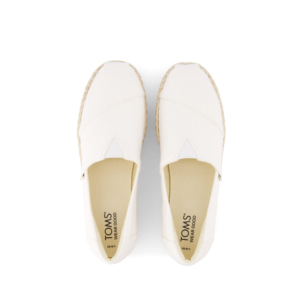Alpargata Platform Rope High White Espadrille Top View