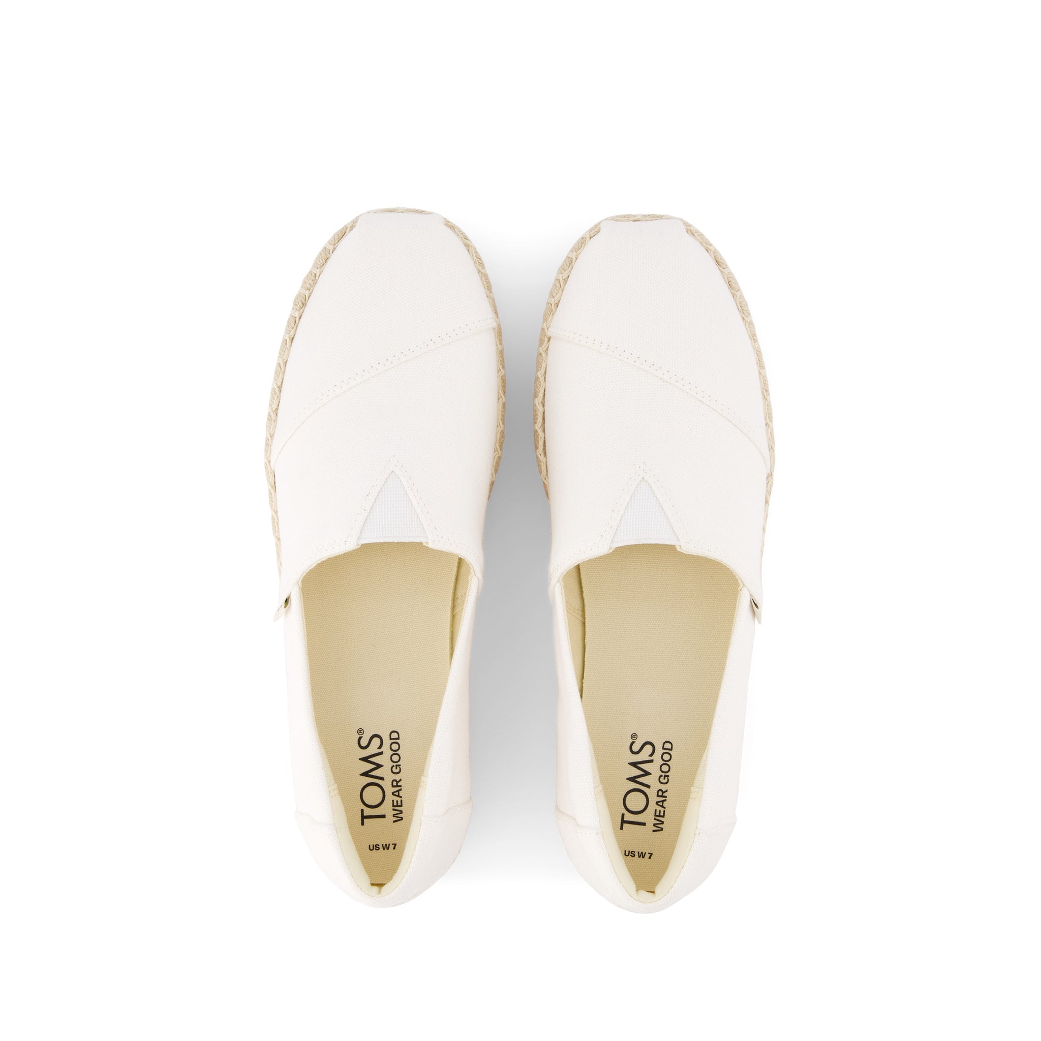 Alpargata Platform Rope High White Espadrille Top View