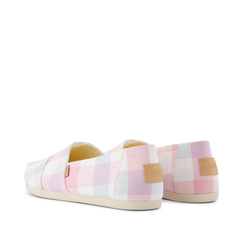 Alpargata Pink Picnic Plaid Back View